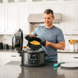 Ninja OP300EU Olla Eléctrica Multifunción 7 en 1 Foodi 6L con Freidora de Aire, Olla a Presión y más