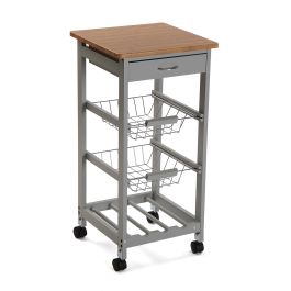 Carro C/ Ruedas 2 Cestas Gris Versa 37X76CM Precio: 39.95000009. SKU: B1FQD8BZP8