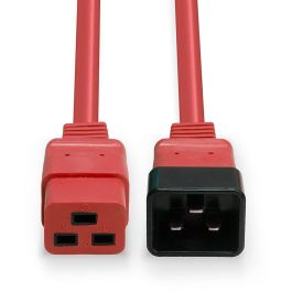 LINDY Cable de Extensión IEC C19 a C20, Rojo, 2m, para Alimentación Externa, Bulk