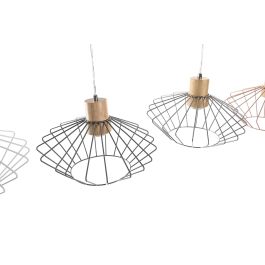 DKD Home Decor Lámpara Techo Urban Blanco Rosa 34x34x21 cm (4 Unidades) E27