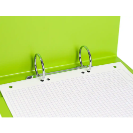 Liderpapel Carpeta A5 de 2 Anillas 40 mm de Cartón Forrado PVC, Verde