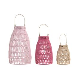 DKD Home Decor Lámpara Solar Terraza Y Jardín Multicolor 24 x 44 x 24 cm Set de 3 Piezas Algodón LED Precio: 73.68999946. SKU: B1DHW8V79G