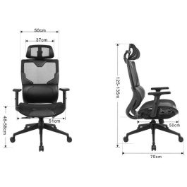 Sandberg ErgoFusion Silla Gaming Ergonómica Ajustable para PC con Malla Transpirable y Material PU - Confort y Soporte