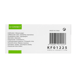 Q-connect Banderitas separadoras 25x45 mm transparentes y color pack 4 con 50 hojas