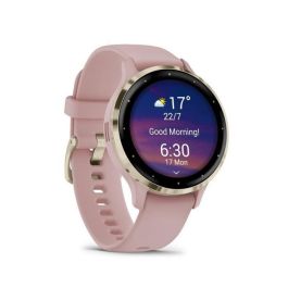 Reloj GPS conectado - GARMIN - Venu 3S - 30,4 mm (1.2) - Acero Soft Gold, caja rosa y correa de silicona rosa Reloj GPS conectado - GARMIN - Venu 3S - 30,4 mm (1.2) - Acero Soft Gold, caja rosa y correa de silicona rosa