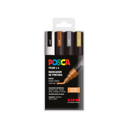 POSCA Marcador PC-5M-4C No Permanente 1.8 mm-2.5 mm Colores Surtidos Galaxia -Estuche 4U- Precio: 10.89999944. SKU: B19X6NW5YQ