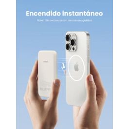 UGREEN 25207 Batería Externa 5000 mAh Cargador Inalámbrico Magnético PD15W USB-C Negro