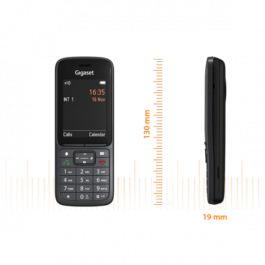 Gigaset SL800H PRO Teléfono DECT/analógico con Identificador de llamadas, Antracita - S30852-H2975-R102