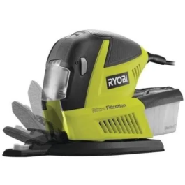 Ryobi Lijadora Multiusos 180W con 3 Modos (Triangular, 1/3 Hoja, Acabado) y 30 Abrasivos