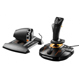 Thrustmaster T-16000M FCS Hotas Joystick para PC y MAC, Negro/Naranja, 2960778 - Palanca de mando con tecnología H.E.A.R.T, 30 botones, 9 ejes