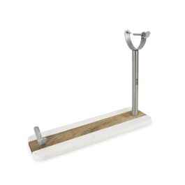 Quttin Soporte Jamonero de Mármol y Acacia, 16.5 x 48.5 x 1.8 cm (3 Unidades)
