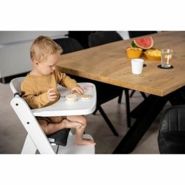Hauck HAU1715730458756 Trona BETA+ Evolutiva Madera FSC De 6 meses a 90 kg con Arnés de 5 puntos y Ruedas, Blanqueada
