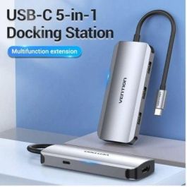 Vention TODHB Docking Station Hub USB-C para Portátil, 1xHDMI 4K, 3xUSB 3.0 (5Gbps), 1xUSB-C Power Delivery 100W, Gris Vention TODHB Docking Station Hub USB-C para Portátil, 1xHDMI 4K, 3xUSB 3.0 (5Gbps), 1xUSB-C Power Delivery 100W, Gris