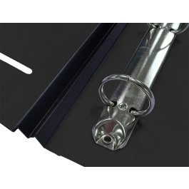 Liderpapel Carpeta de anillas DIN A4, 4 anillas 25 mm, Polipropileno, Lomo extensible 4 cm, Negro