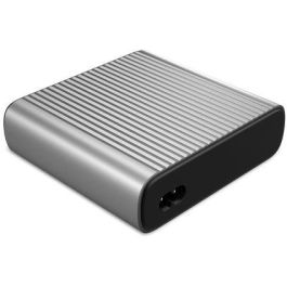 HYPER 245W GaN Cargador de Escritorio 4 Puertos USB-C, Carga Rápida, para Portátiles, Smartphones, Tabletas Negro y Plata