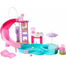 Barbie JFP01 Piscina de ensueño con tobogán y jacuzzi, más de 20 accesorios