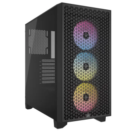 Corsair Caja 3000D RGB Airflow Mid-Tower Negra CC-9011255-WW con Panel de Vidrio Templado Precio: 102.50000024. SKU: B15KNJG7VA