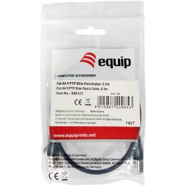 Equip 606123 Patchkabel Cat6A F/FTP 2xRJ45 0.5m Slim LSZH Negro - Cable de Red Ethernet 10 Gigabit