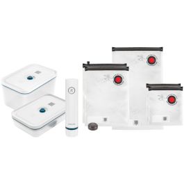 Zwilling 36815-017-0 Fresh&Save Set de envasado al vacío Medium La Mer, sistema con 2 recipientes y 5 bolsas
