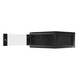Lanberg Armario Mural Rack 19 Pulgadas 4U, Negro, Acero, Vidrio Templado, 60 kg Capacidad Máxima Lanberg Armario Mural Rack 19 Pulgadas 4U, Negro, Acero, Vidrio Templado, 60 kg Capacidad Máxima