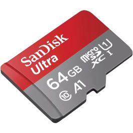 SanDisk Tarjeta de Memoria Ultra microSDXC 64GB 140MB/s Clase 10 U1 A1 con Adaptador - Resistente a Golpes y Agua