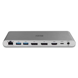 Lindy DST-Pro 5K XT Estación de Acoplamiento USB-C para Portátil, Pantalla Triple 4K / Sencilla 5K, Carga PD 100W, Aluminio