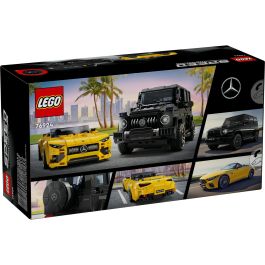 LEGO 76924 Speed Champions Mercedes-AMG G 63 y SL 63 - Pack Doble Coches de Juguete Construible Negro y Amarillo