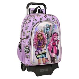 Mochila Escolar con Ruedas Monster High Best boos Lila 33 x 42 x 14 cm