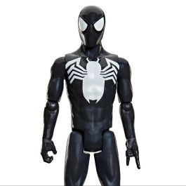 Hasbro Marvel Figura Titan Series Spider-Man Traje Negro G2860 Juguete de Acción 30 cm Coleccionable