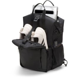 DICOTA Eco Backpack Dual GO Mochila para Portátil 13-15.6" Negro de PET Reciclado con Compartimento para Tablet y Bolsillo Frontal