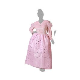 Disfraz de Hada Madrina Rosa para Mujer Talla XL - Vestido Largo con Detalles Plateados