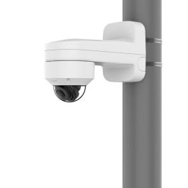 Hanwha Wisenet Soporte de Montaje para Pared y Poste Blanco, Compatible con Cámaras de Seguridad IP Wisenet
