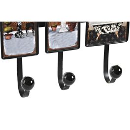 DKD Home Decor Perchero Tradicional de Metal Negro y Blanco con 4 Colgadores para Baño, 38x6x18 cm DKD Home Decor Perchero Tradicional de Metal Negro y Blanco con 4 Colgadores para Baño, 38x6x18 cm