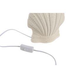 DKD Home Decor Lampara Sobremesa Mediterraneo Crudo Blanco 25x41x25 cm E14 25W