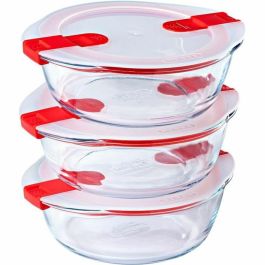 Pyrex PYR3426470284547 Juego de 3 Fiambreras Cook & Heat Vidrio Redondas con Válvulas de Vapor Aptas Microondas 1.1 L Precio: 58.49999947. SKU: B15GKN6TQ2