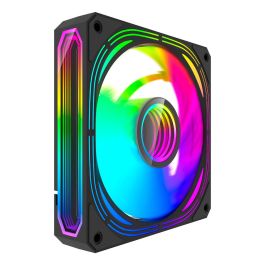 Coolbox Kit de 4 Ventiladores para Caja PC Infinity Pro ARGB 120mm, 1200 RPM, Rodamiento Hidráulico, Baja Sonoridad
