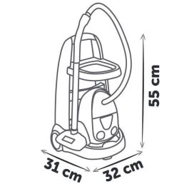 Smoby SMO3032160112818 - Carrito de limpieza de juguete con aspiradora Rowenta, para niños a partir de 3 años