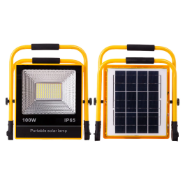 Proyector LED Solar 100W 6500K con Panel Solar y Mando a Distancia HO-SOLARFL-100W-05 Precio: 53.58999976. SKU: B12G5E3QB4