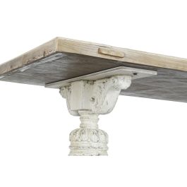 DKD Home Decor Mesa Comedor Neoclásico de Abeto Natural Blanco 200x90x78 cm Desmontable DKD Home Decor Mesa Comedor Neoclásico de Abeto Natural Blanco 200x90x78 cm Desmontable
