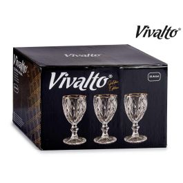 Copa Agua 254Ml Diamante Filo Oro Vivalto 8X15CM (36 Unidades) Copa Agua 254Ml Diamante Filo Oro Vivalto 8X15CM (36 Unidades)