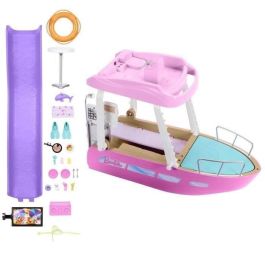 Barbie Dream Boat, Gran Bote Rosa con 20 Accesorios para Muñecas, 3+ años