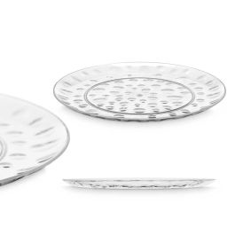 Leknes Plato Llano de Plástico SAN Transparente con Diseño de Puntos, 30 cm (24 Unidades) Precio: 51.98999982. SKU: B1A8YZ3WXC