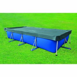 Intex Cubierta protectora de lona para piscina tubular rectangular de 4.50 m, con rejilla de drenaje y solapa de 20 cm para sujeción