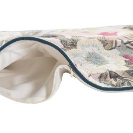 DKD Home Decor Funda Cojin Tropical Verde Rosa 50x50 cm Algodon Polyester