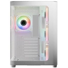 LC-Power LC-8001W-ON Midi Tower Gaming Pro-Storm Light Blanco ATX Vidrio Templado con Iluminación RGB
