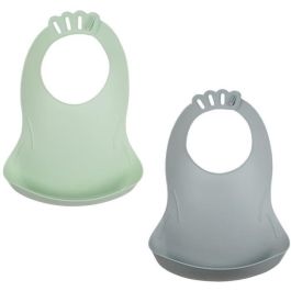 Thermobaby AAAMI10104 Set de 2 Baberos Bibou Verde Celadón Charm Gris Precio: 23.59000028. SKU: B16PREK3VR