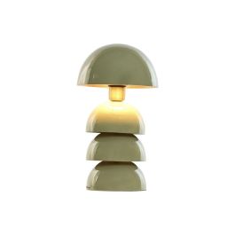 DKD Home Decor Lámpara de Sobremesa Moderna Verde de Metal con 1 Bombilla E27, 20.5 x 37 x 20.5 cm