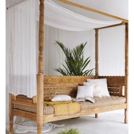 DKD Home Decor Indonesia 1c24 Cama Natural Marron 90 x 220 x 235 cm Teca Con Dosel Precio: 1520.5899995. SKU: B147YC7Y3Y