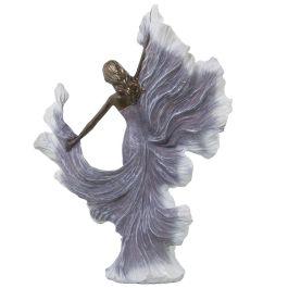 Figura Decorativa Alexandra House Living Blanco Dorado Plástico Mujer 13 x 23 x 30 cm