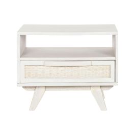 Mesita De Noche Romantico DKD Home Decor Blanco Roto 35 x 45 x 55 cm